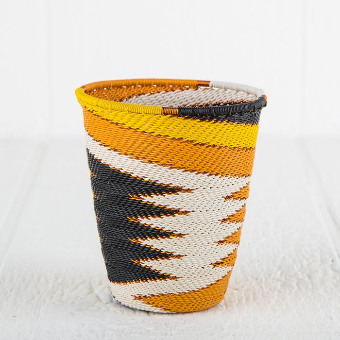 Colorful Telephone-Wire Weave Pencil Cups