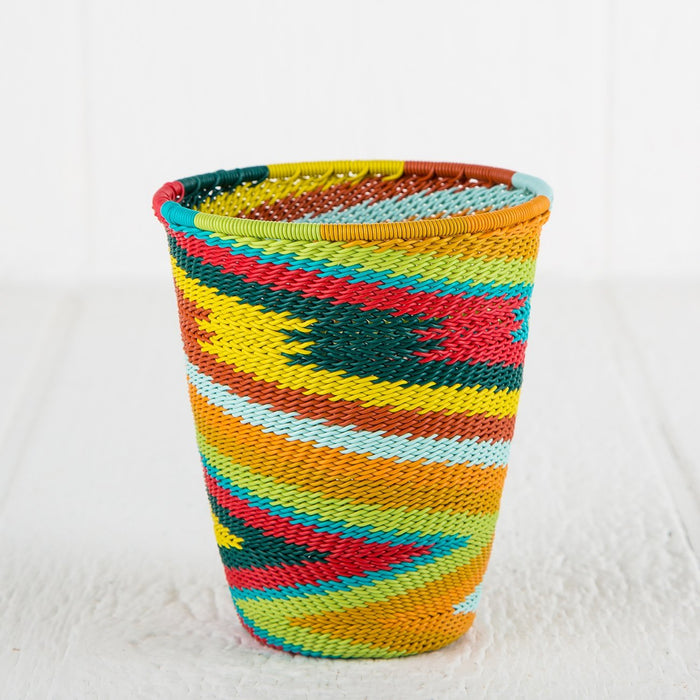 Colorful Telephone-Wire Weave Pencil Cups