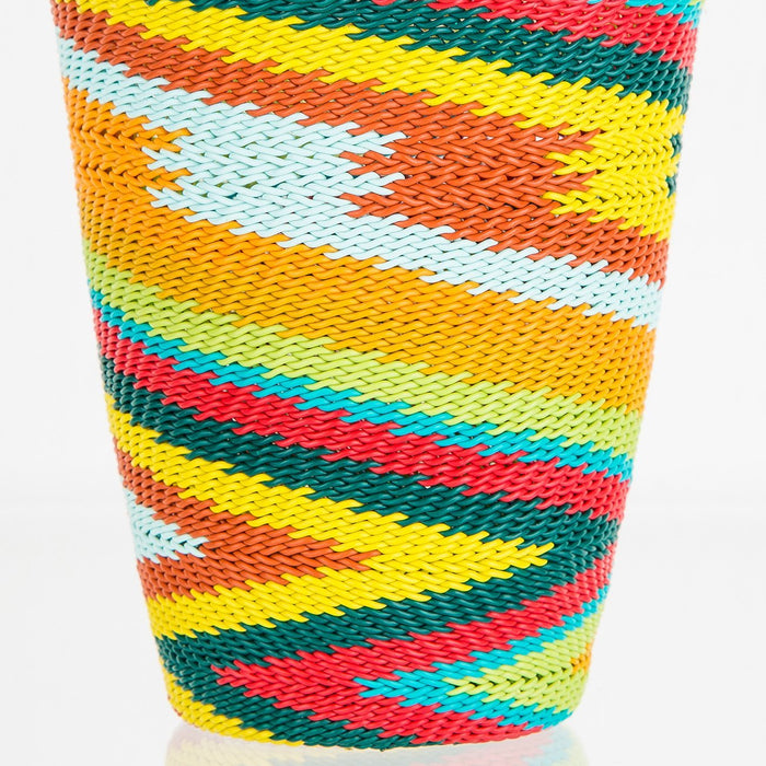 Colorful Telephone-Wire Weave Pencil Cups