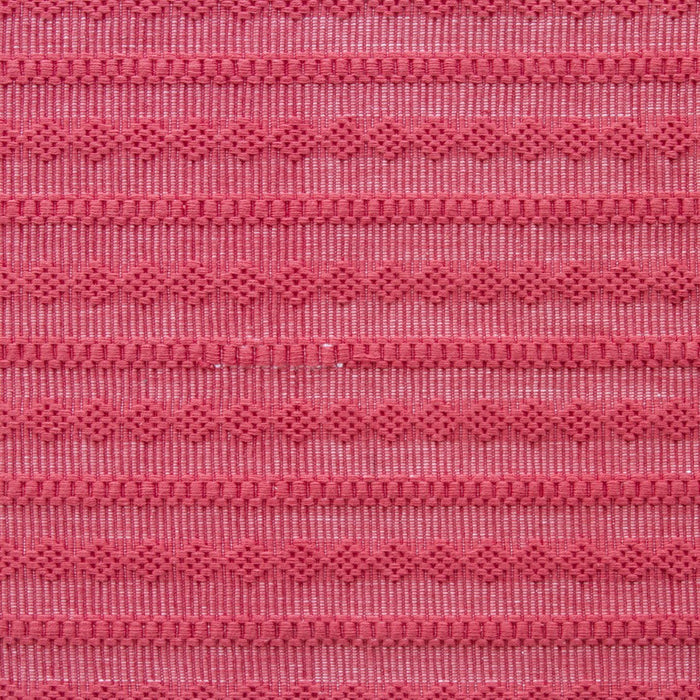 Coral Pink 100% Cotton Stripe & Diamond Rep Weave Placemat (19.25" x 13")