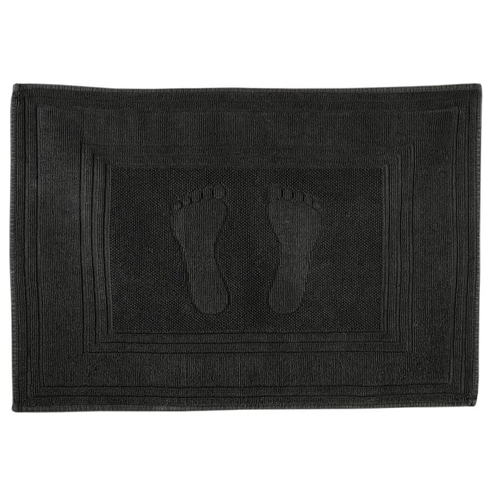 Cotton Footie Bath Mat, Grey