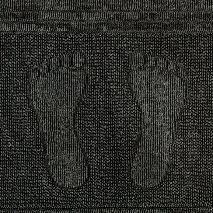 Cotton Footie Bath Mat, Grey