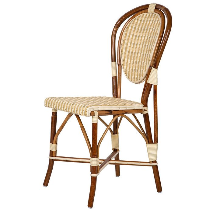 Cream and Beige Mediterranean Bistro Chair (DV)