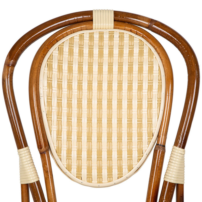 Cream and Beige Mediterranean Bistro Chair (DV)