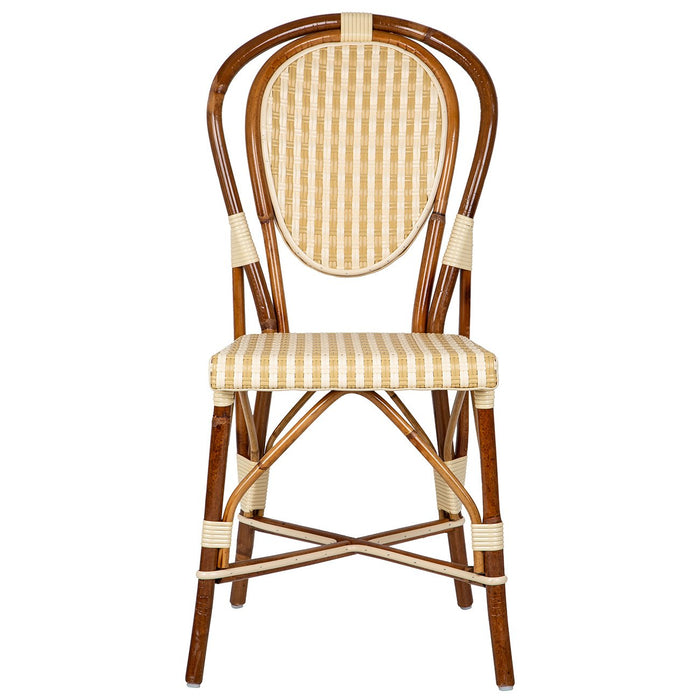 Cream and Beige Mediterranean Bistro Chair (DV)