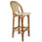Cream & Bordeaux Mediterranean Bistro Bar Stool with Back (29" h. seat) (L)