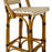Cream & Brown Counter Height Mediterranean Bistro Bar Stool with Back (26" h) (E)