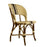 Cream & Brown Mediterranean Bistro Wrap Back Chair (D)