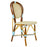 Cream & Light Azure Mediterranean Bistro Chair (L)