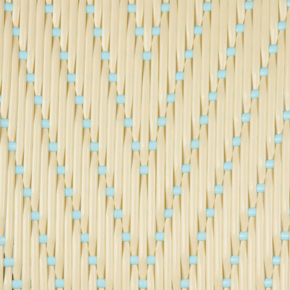 Cream & Light Azure Mediterranean Bistro Chair (L)
