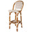 Cream and Royal Blue Mediterranean Bistro Bar Stool with Back (29" h. seat) (L)