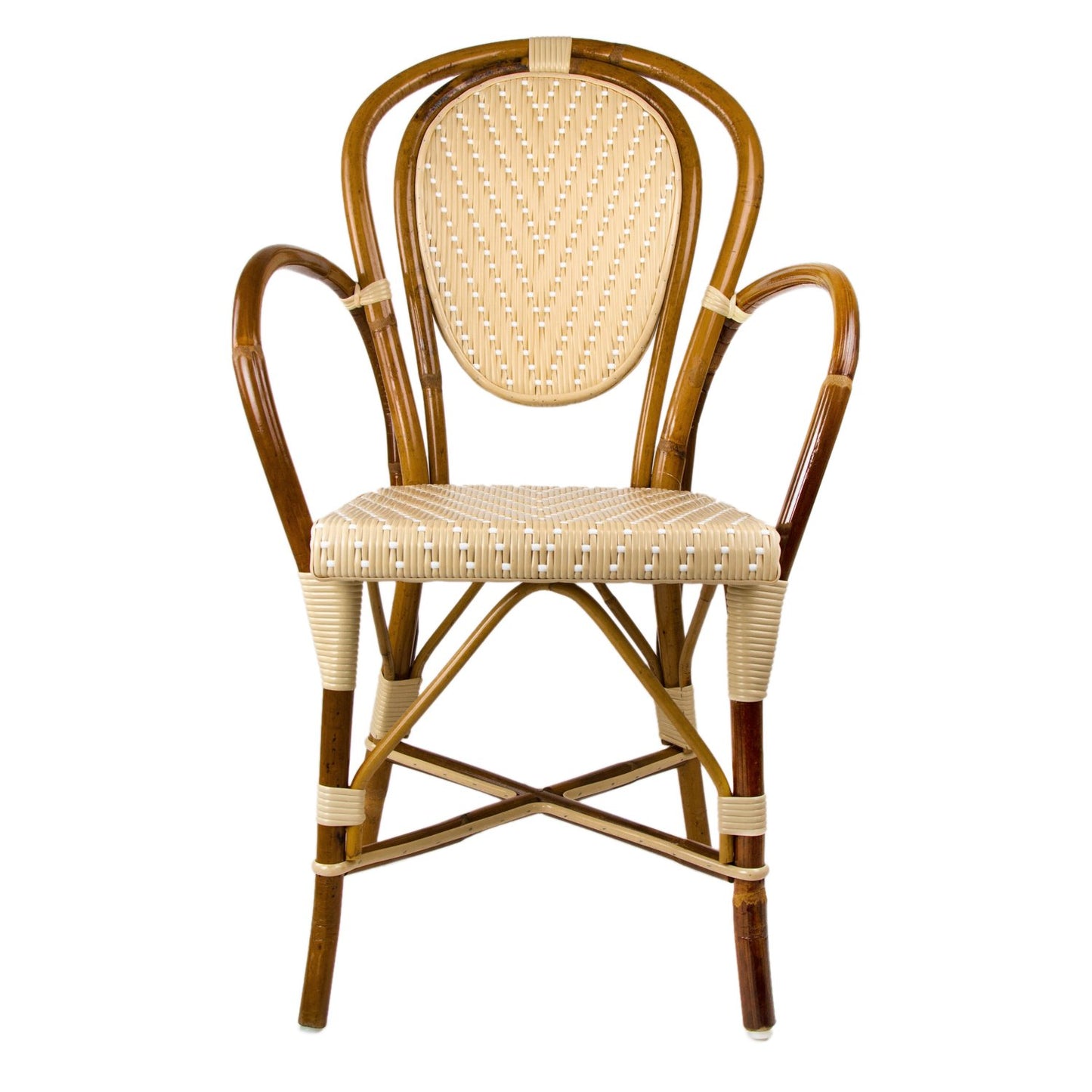 Cream & White Mediterranean Bistro Armchair (L)