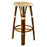 Cream & White Bar Height Mediterranean Bistro Bar Stool (29" h. seat) (L)