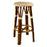 Cream & White Bar Height Mediterranean Bistro Bar Stool (29" h. seat) (L)