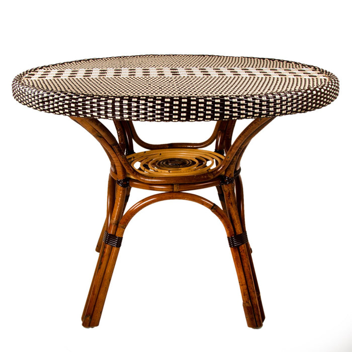 Cream, Brown & White Mediterranean Bistro Table (4 Seater)