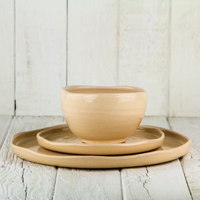Cream Ceramic Salad Plate