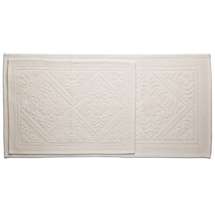 Cream Cotton Bath Mat (43" x 21")