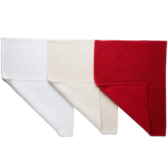 Cream Cotton Bath Mat (43" x 21")