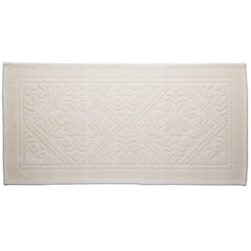 Cream Cotton Bath Mat (43" x 21")