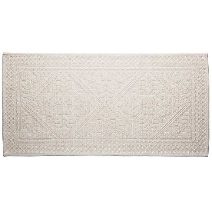 Large Cream Cotton Bath Mat (43 x 21)