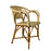 Cream, Green & Gold Mediterranean Bistro Chair with Woven Arms (W)