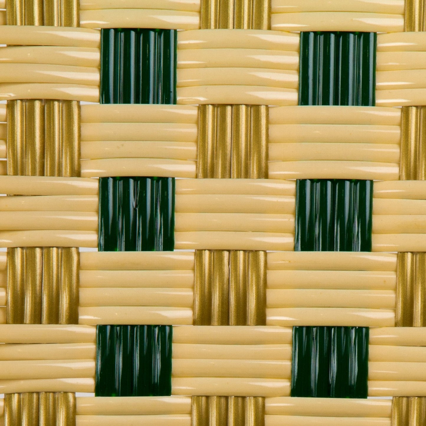 Cream, Green & Gold Mediterranean Bistro Chair with Woven Arms (W)