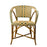 Cream, Green & Gold Mediterranean Bistro Chair with Woven Arms (W)