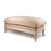 Cream Linen Overstuffed Bedside Bench