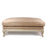 Cream Linen Overstuffed Bedside Bench