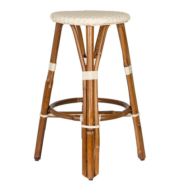 Ivory Counter Height Mediterranean Bistro Bar Stool (26" h) (E)