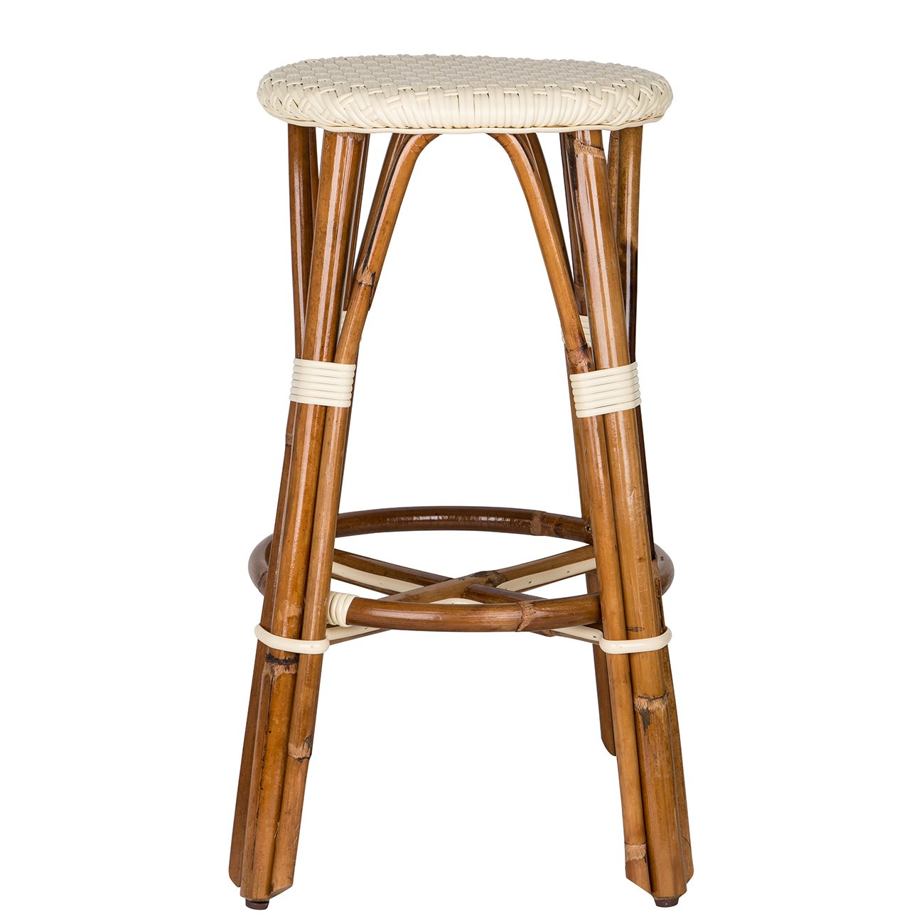Ivory Counter Height Mediterranean Bistro Bar Stool (26" h) (E)