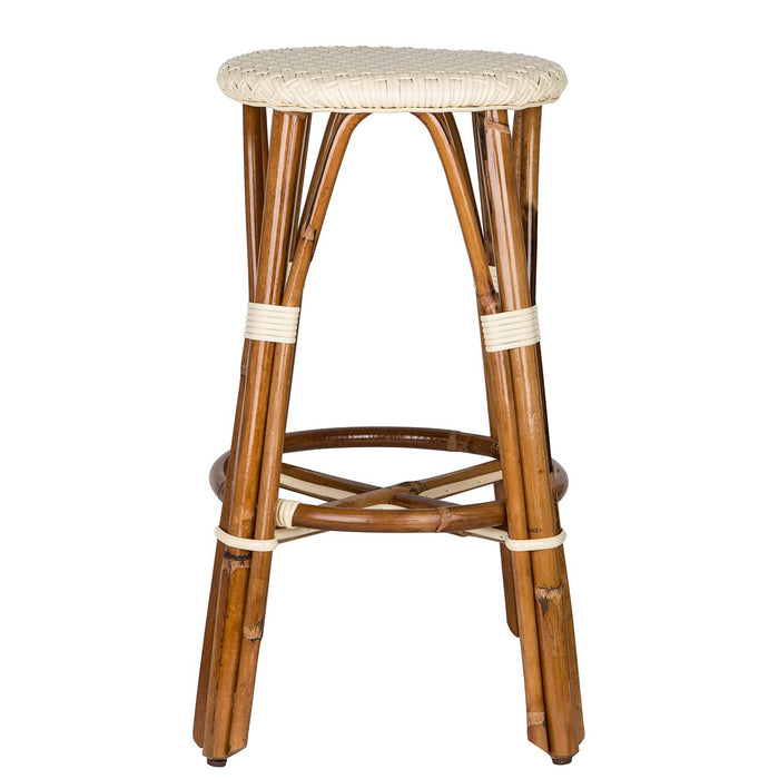 Ivory Counter Height Mediterranean Bistro Bar Stool (26" h) (E)