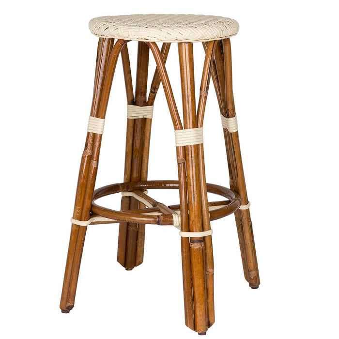 Ivory Counter Height Mediterranean Bistro Bar Stool (26" h) (E)