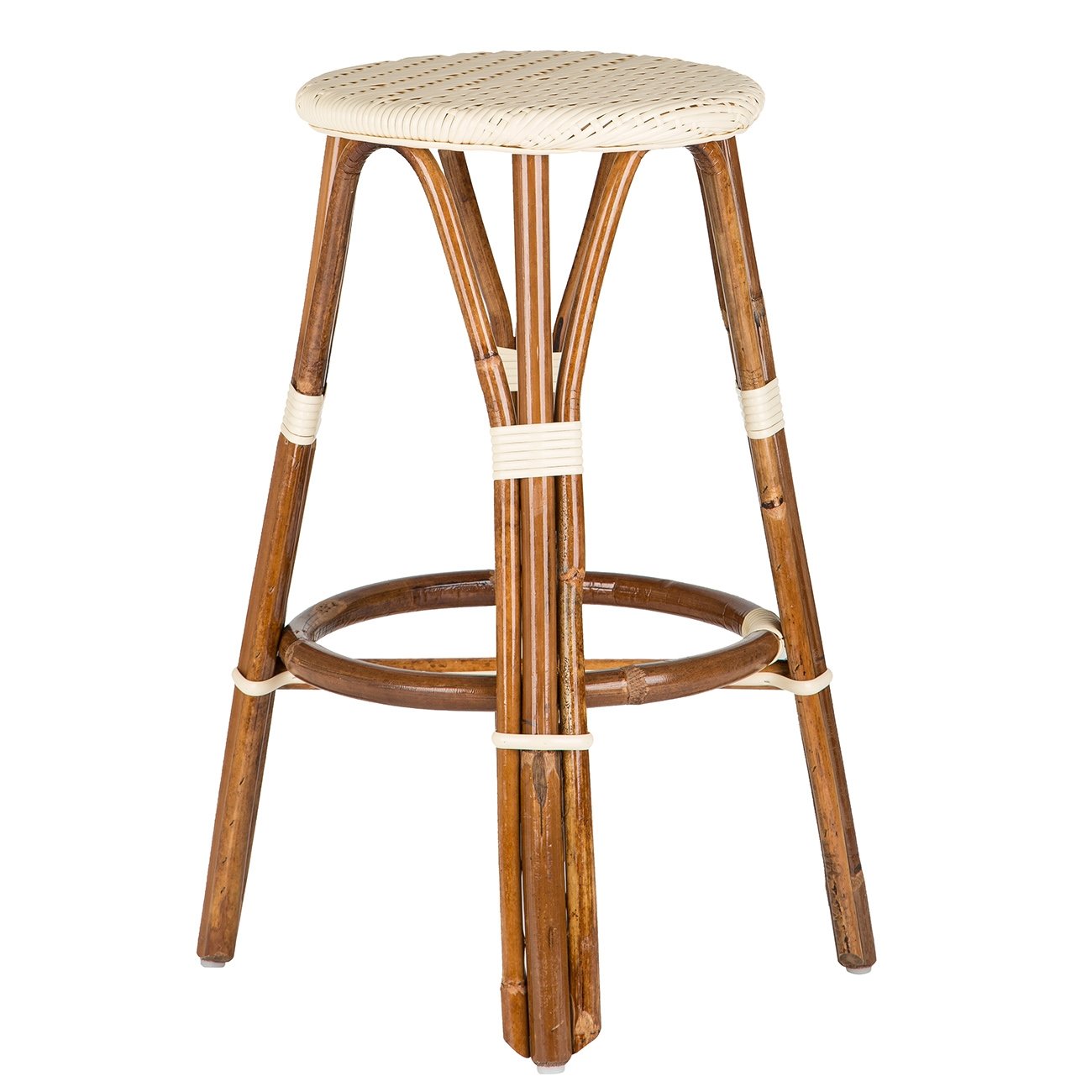 Cream Counter Height Mediterranean Bistro Bar Stool (26" h) (L)