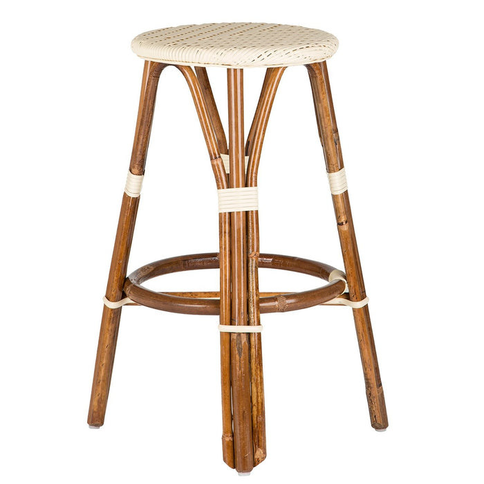 Cream Counter Height Mediterranean Bistro Bar Stool (26" h) (L)