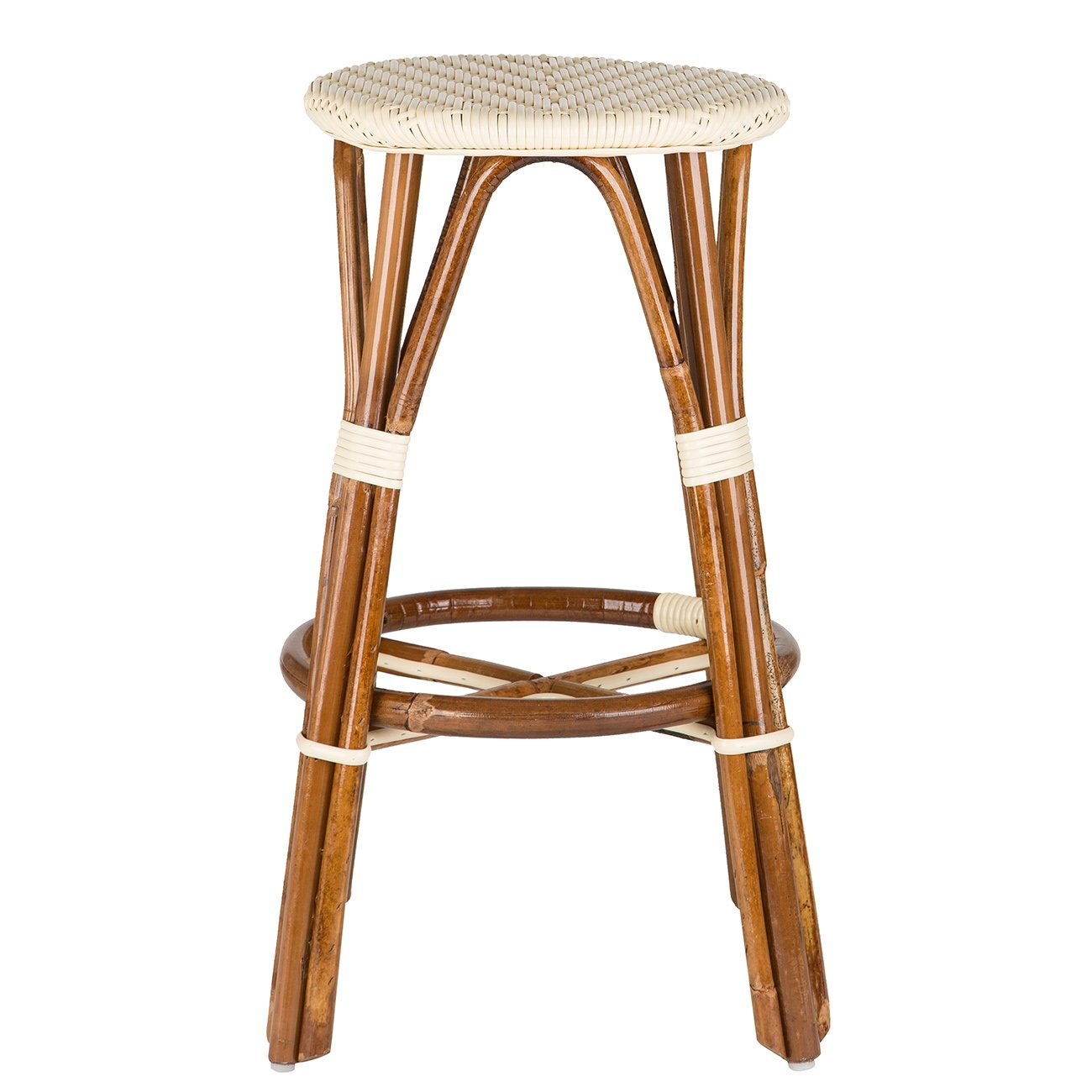 Cream Counter Height Mediterranean Bistro Bar Stool (26" h) (L)