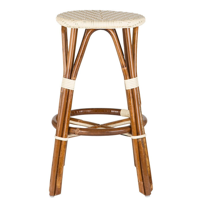 Cream Counter Height Mediterranean Bistro Bar Stool (26" h) (L)