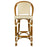 Cream Counter Height Mediterranean Bistro Bar Stool with Back (26" h. seat) (E)