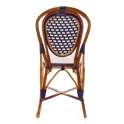 Dark Blue and White Mediterranean Bistro Chair (10-gros)