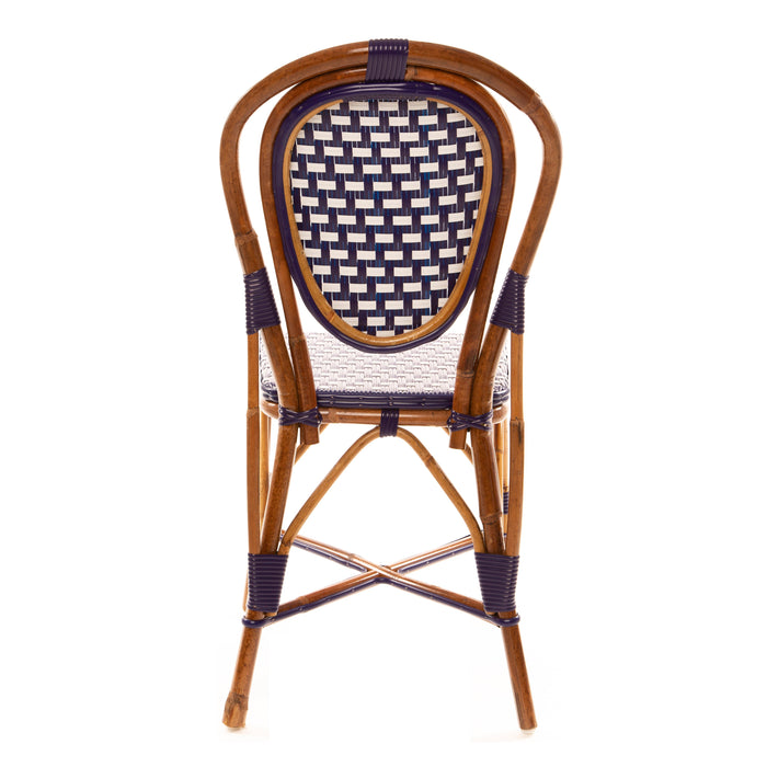 Dark Blue and White Mediterranean Bistro Chair (10-gros)