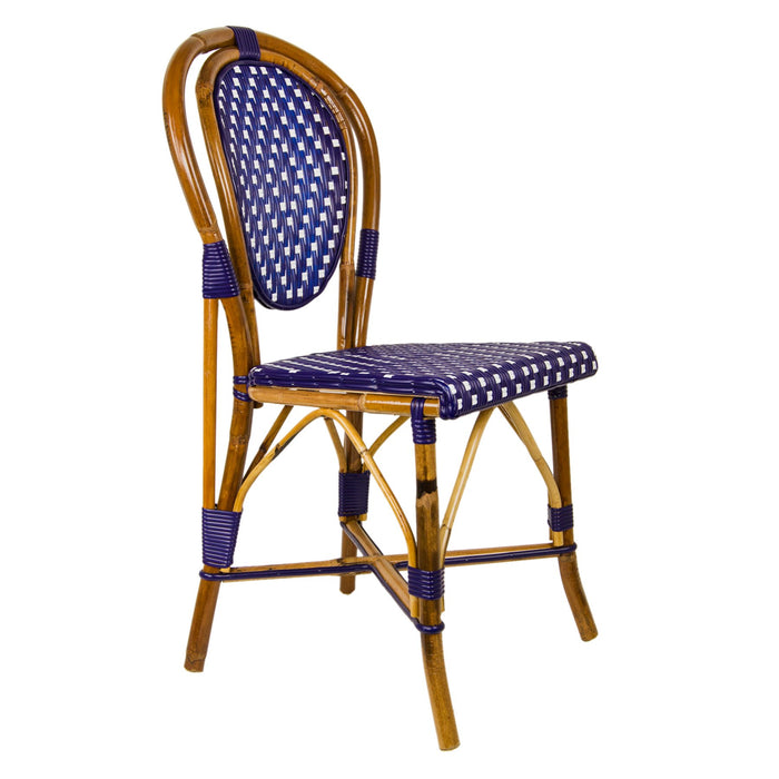 Blue & White Mediterranean Bistro Chair (M)