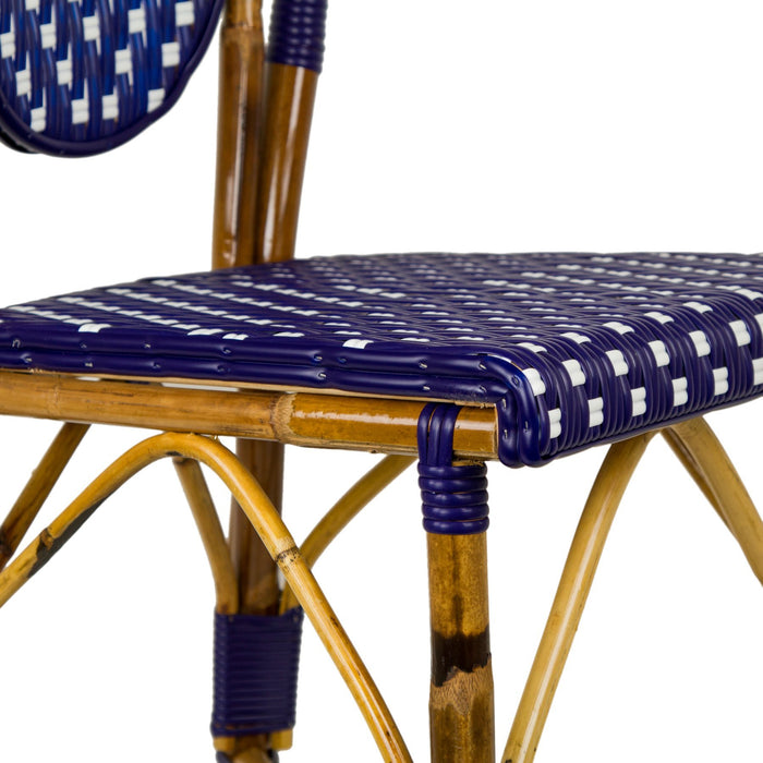 Blue & White Mediterranean Bistro Chair (M)