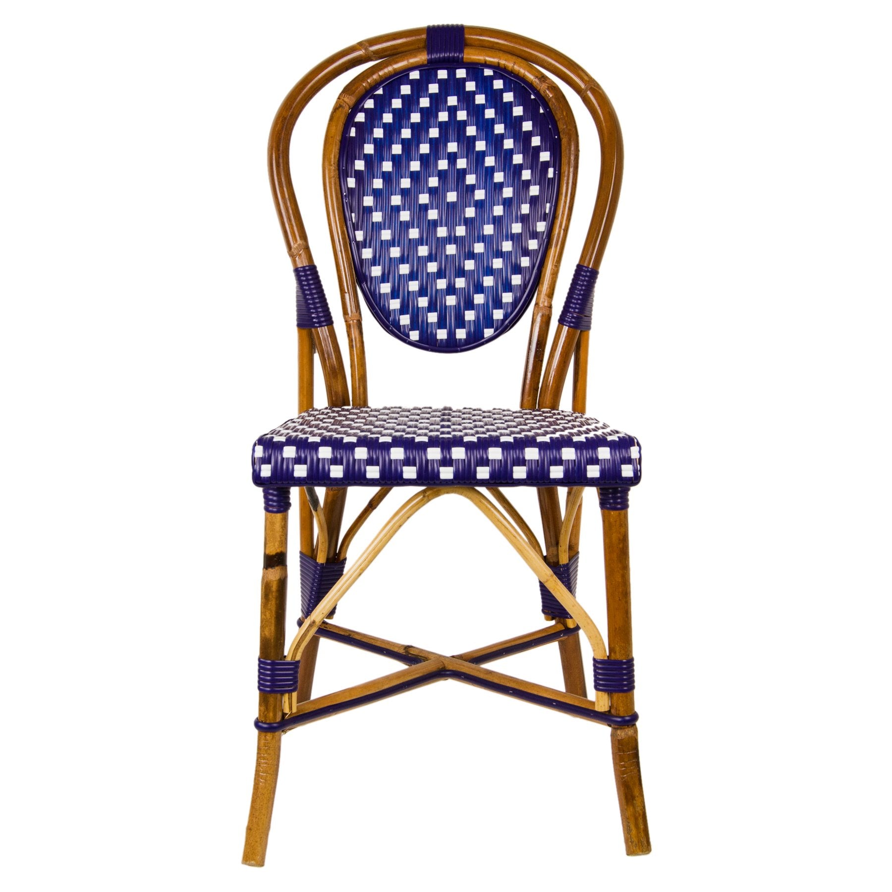 Blue & White Mediterranean Bistro Chair (M)