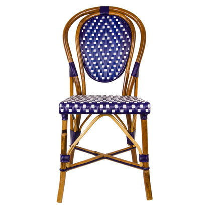 Blue & White Mediterranean Bistro Chair (M)