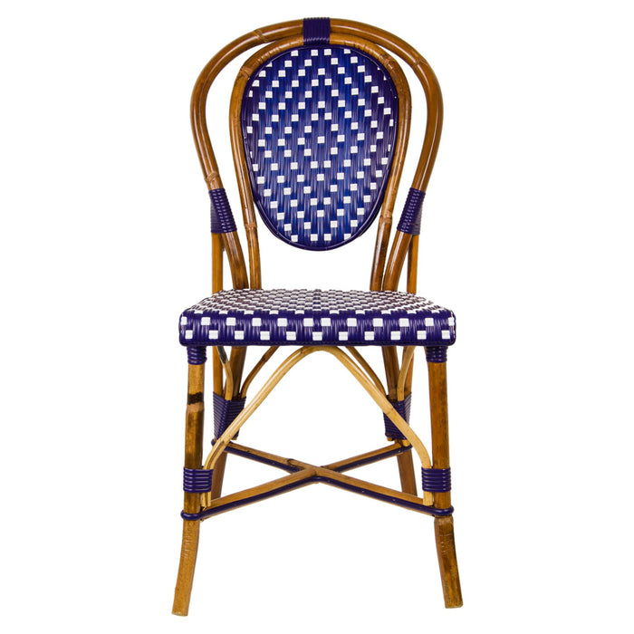 Blue & White Mediterranean Bistro Chair (M)