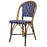 Blue & White Mediterranean Bistro Round Back Chair (CHEV)