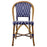 Blue & White Mediterranean Bistro Round Back Chair (CHEV)