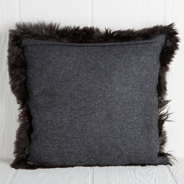 Dark Grey Alpaca Pillow