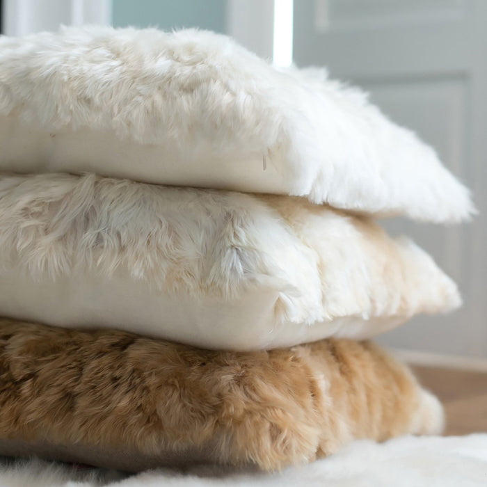 Dark Grey Alpaca Pillow