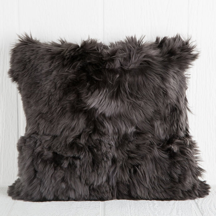 Dark Grey Alpaca Pillow